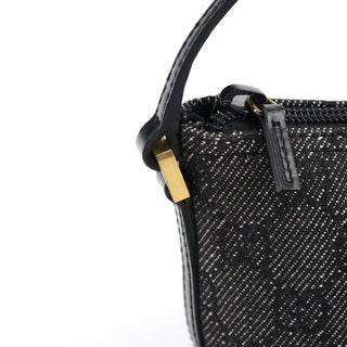 Gucci 07198 Anthracite Denim GG Boat Pochette