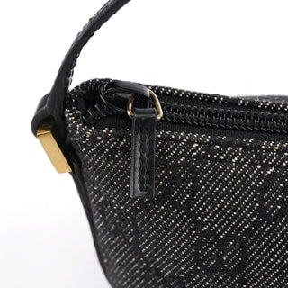 Gucci 07198 Anthracite Denim GG Boat Pochette
