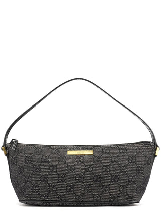 Gucci 07198 Anthracite Denim GG Boat Pochette