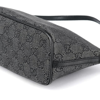 Gucci 07198 Anthracite Denim GG Boat Pochette