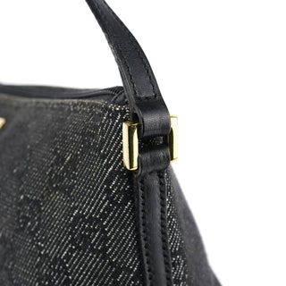 Gucci 07198 Anthracite Denim GG Boat Pochette
