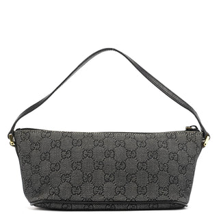 Gucci 07198 Anthracite Denim GG Boat Pochette
