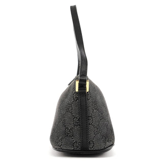 Gucci 07198 Anthracite Denim GG Boat Pochette