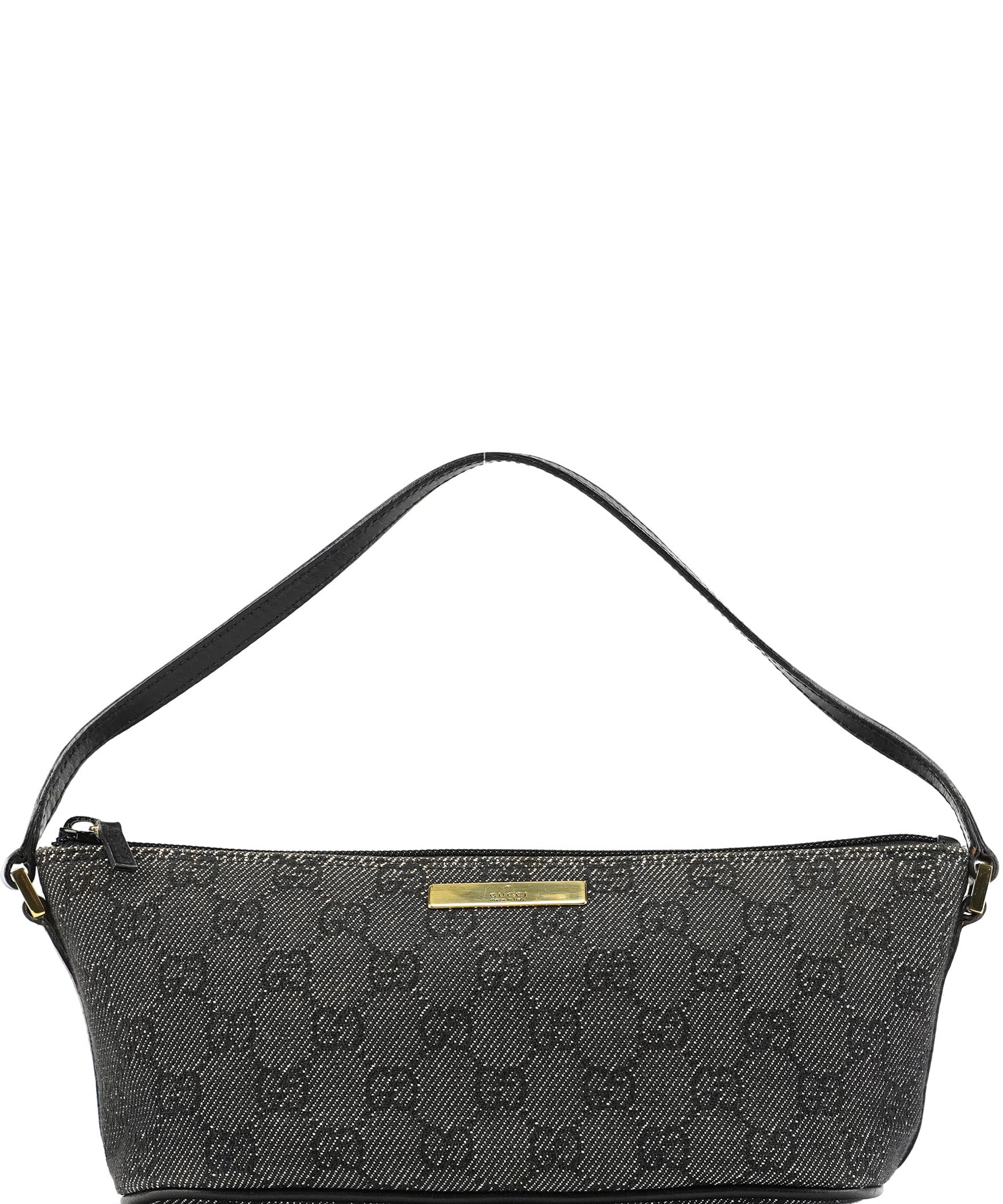 Gucci 07198 Anthracite Denim GG Boat Pochette