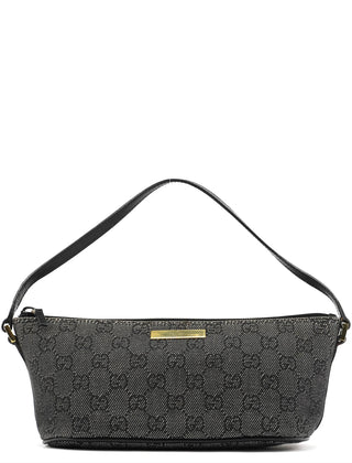 Gucci 07198 Anthracite Denim GG Boat Pochette