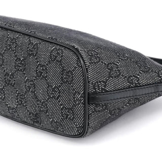 Gucci 07198 Anthracite Denim GG Boat Pochette