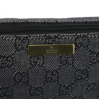 Gucci 07198 Anthracite Denim GG Boat Pochette