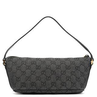 Gucci 07198 Anthracite Denim GG Boat Pochette