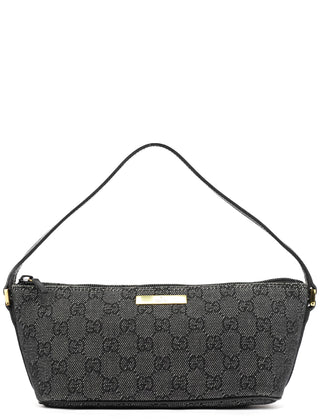 Gucci 07198 Anthracite Denim GG Boat Pochette