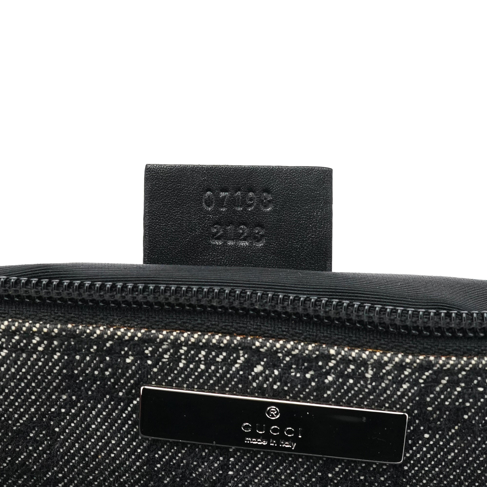 Gucci 07198 Anthracite Denim GG Boat Pochette