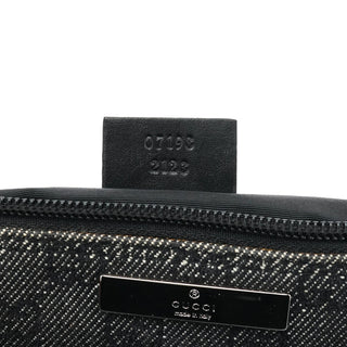 Gucci 07198 Anthracite Denim GG Boat Pochette