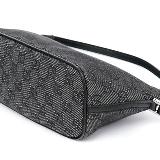 Gucci 07198 Anthracite Denim GG Boat Pochette