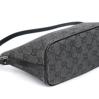 Gucci 07198 Anthracite Denim GG Boat Pochette
