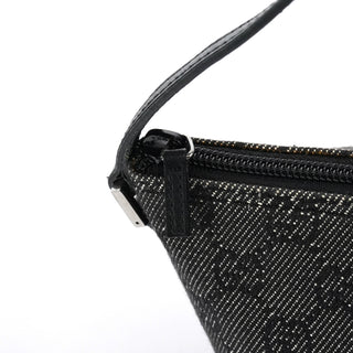 Gucci 07198 Anthracite Denim GG Boat Pochette