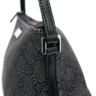 Gucci 07198 Anthracite Denim GG Boat Pochette