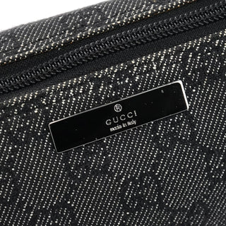 Gucci 07198 Anthracite Denim GG Boat Pochette