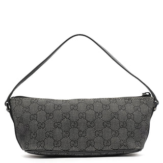 Gucci 07198 Anthracite Denim GG Boat Pochette