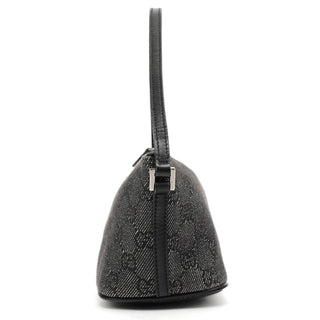 Gucci 07198 Anthracite Denim GG Boat Pochette