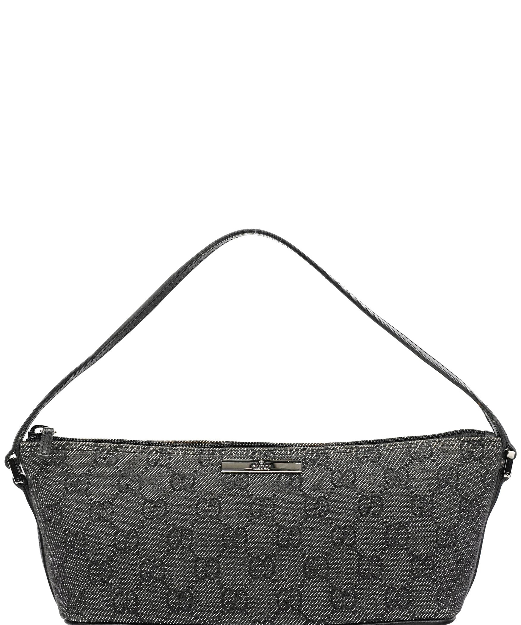 Gucci 07198 Anthracite Denim GG Boat Pochette
