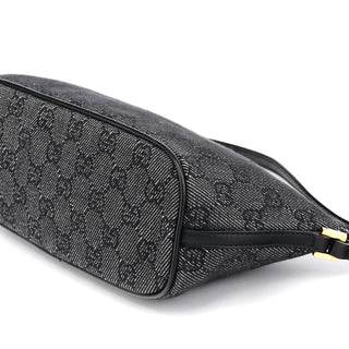 Gucci 07198 Anthracite Denim GG Boat Pochette