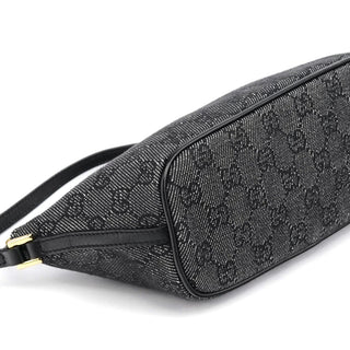 Gucci 07198 Anthracite Denim GG Boat Pochette