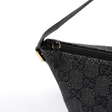 Gucci 07198 Anthracite Denim GG Boat Pochette