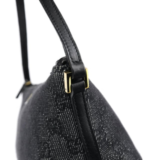 Gucci 07198 Anthracite Denim GG Boat Pochette