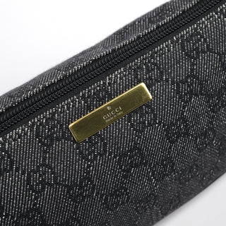 Gucci 07198 Anthracite Denim GG Boat Pochette