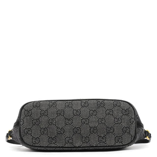 Gucci 07198 Anthracite Denim GG Boat Pochette