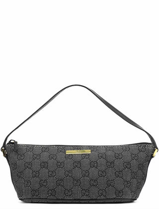 Gucci 07198 Anthracite Denim GG Boat Pochette