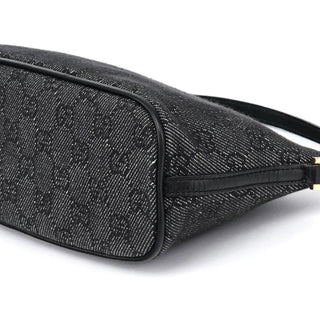 Gucci 07198 Anthracite Denim GG Boat Pochette