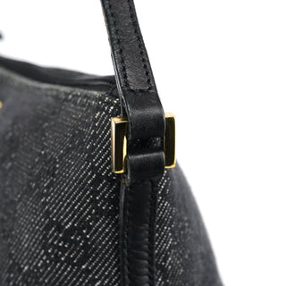 Gucci 07198 Anthracite Denim GG Boat Pochette