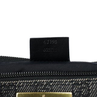 Gucci 07198 Anthracite Denim GG Boat Pochette