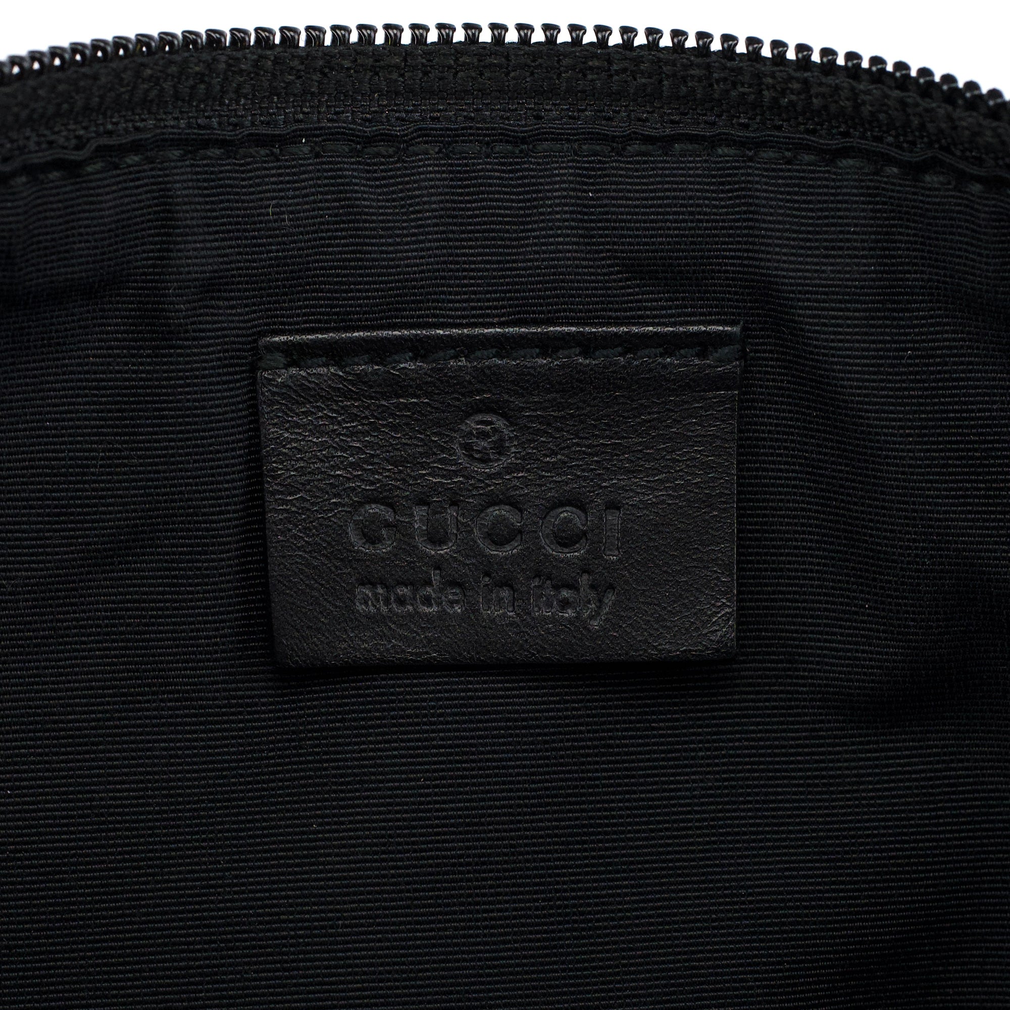 Gucci 07198 Anthracite Denim GG Boat Pochette