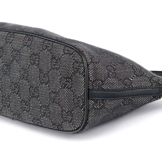 Gucci 07198 Anthracite Denim GG Boat Pochette