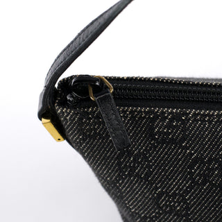 Gucci 07198 Anthracite Denim GG Boat Pochette