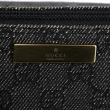 Gucci 07198 Anthracite Denim GG Boat Pochette