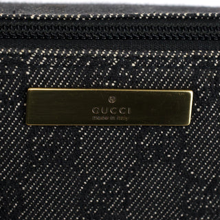 Gucci 07198 Anthracite Denim GG Boat Pochette