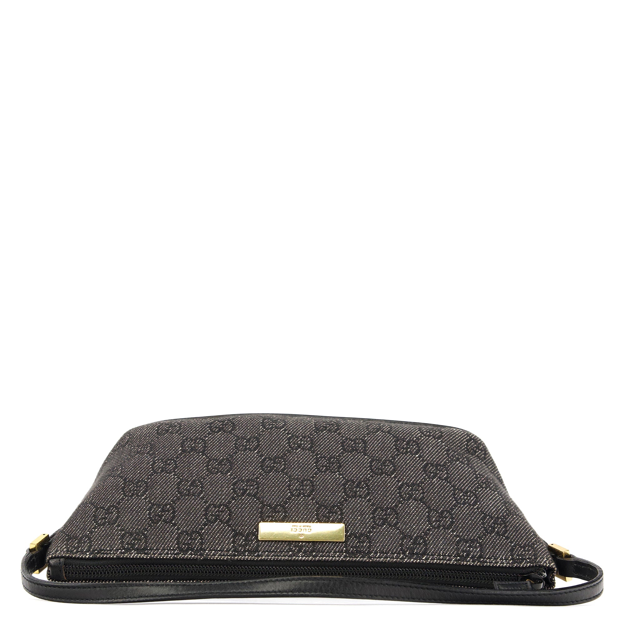 Gucci 07198 Anthracite Denim GG Boat Pochette