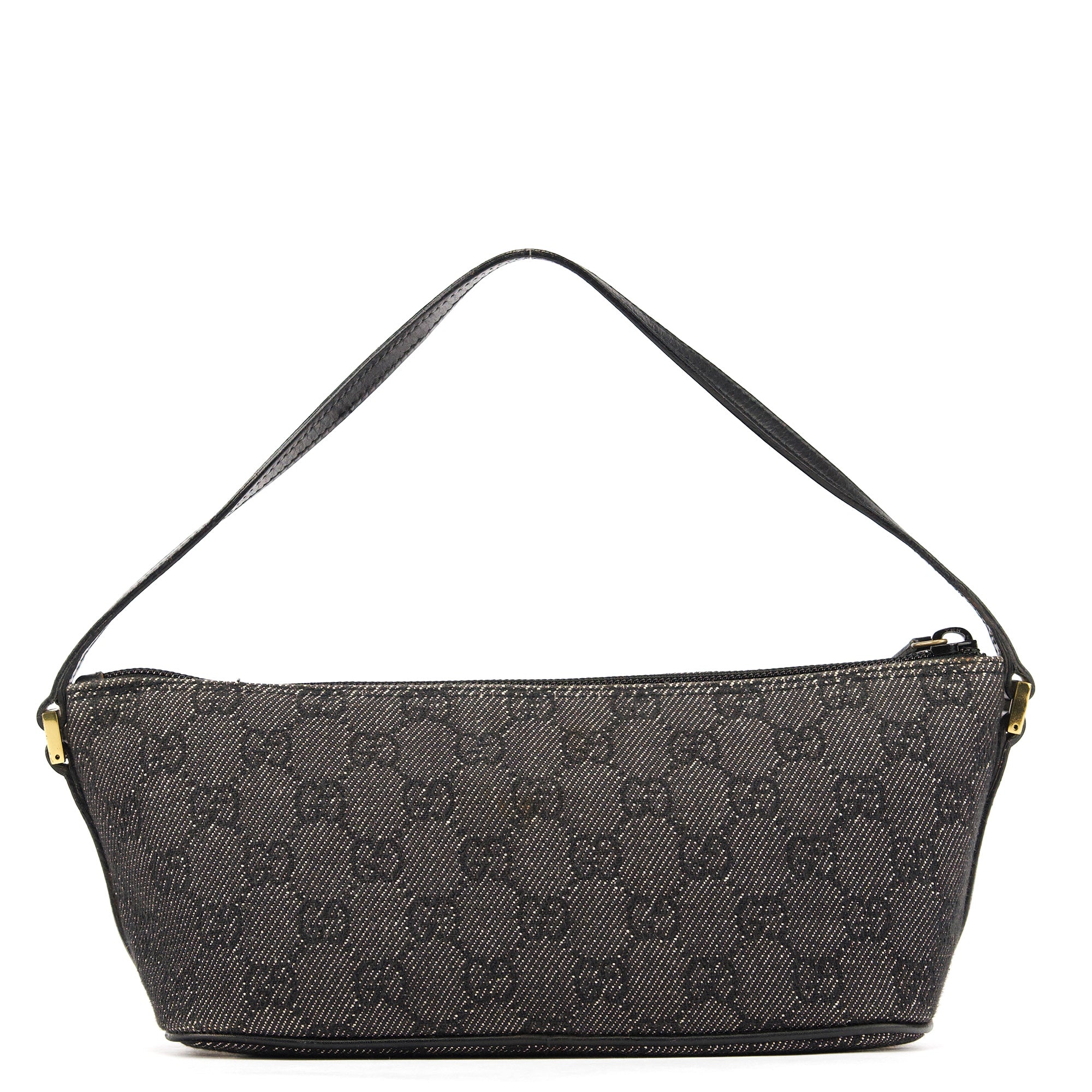 Gucci 07198 Anthracite Denim GG Boat Pochette