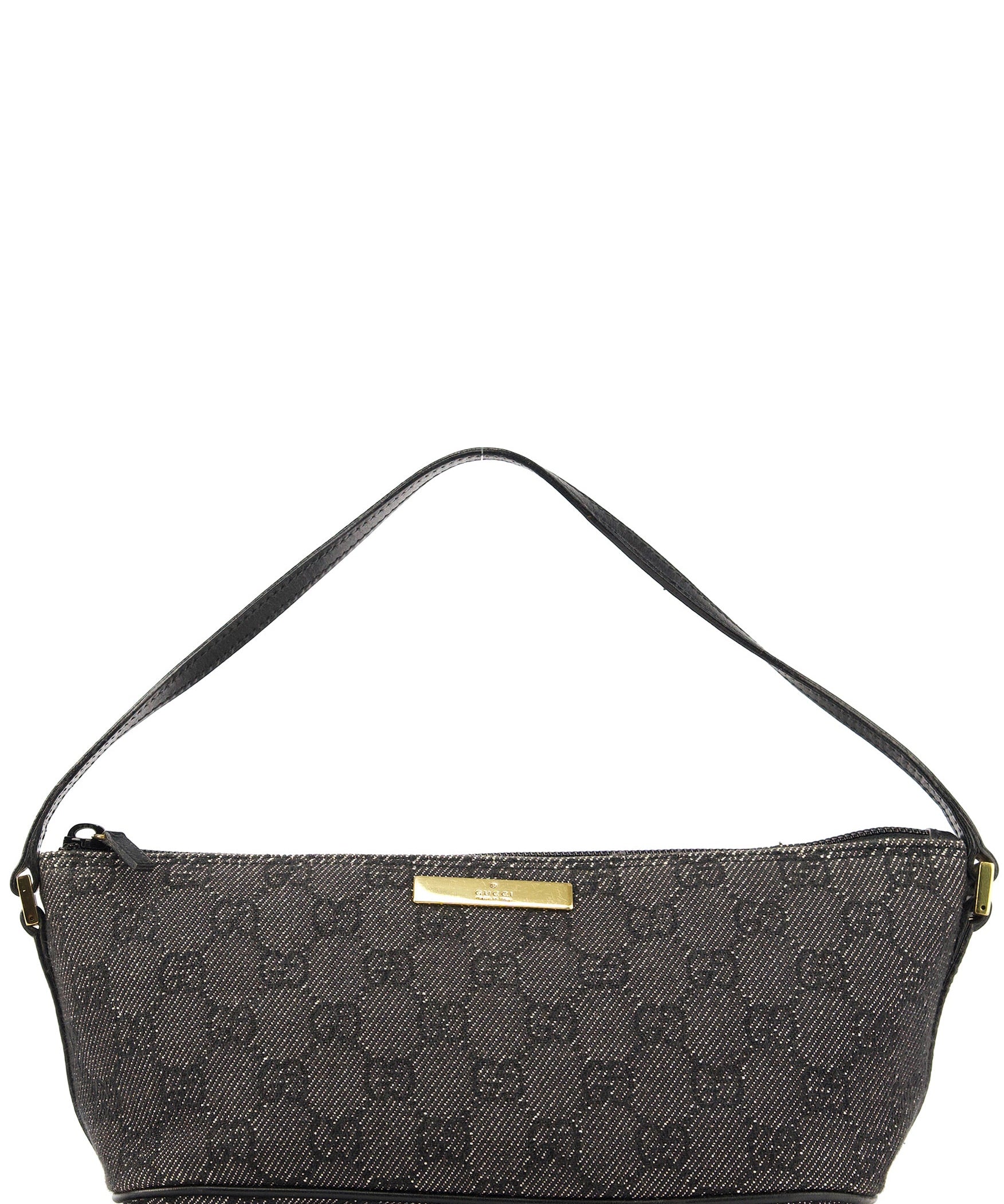 Gucci 07198 Anthracite Denim GG Boat Pochette