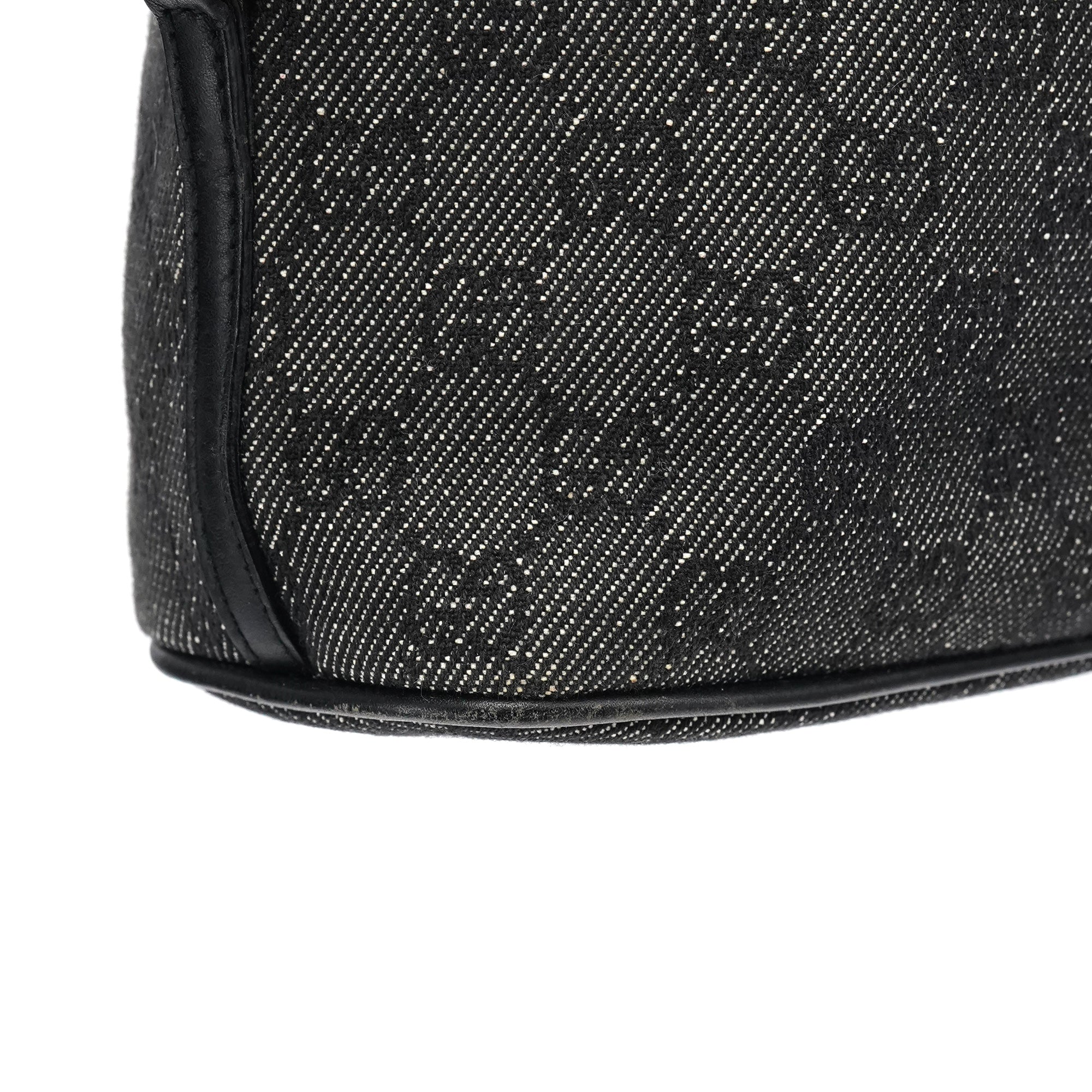 Gucci 07198 Anthracite Denim GG Boat Pochette