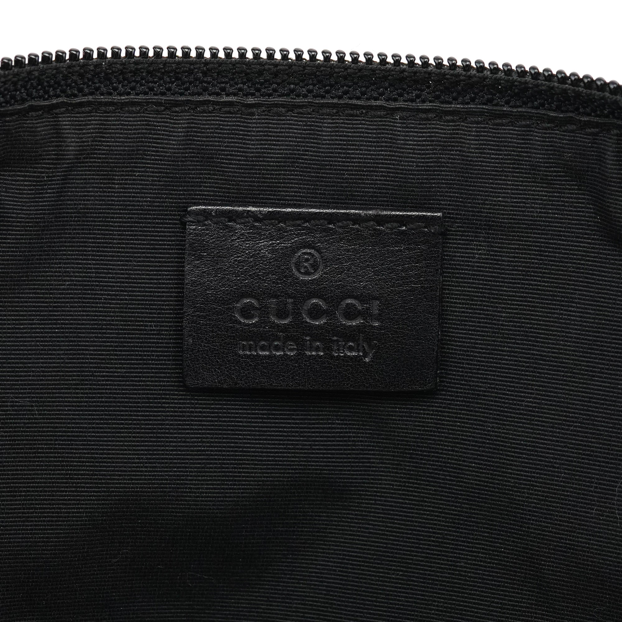 Gucci 07198 Anthracite Denim GG Boat Pochette