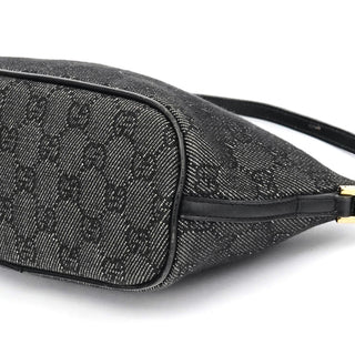 Gucci 07198 Anthracite Denim GG Boat Pochette