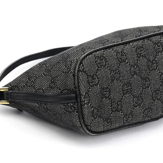 Gucci 07198 Anthracite Denim GG Boat Pochette