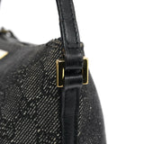 Gucci 07198 Anthracite Denim GG Boat Pochette