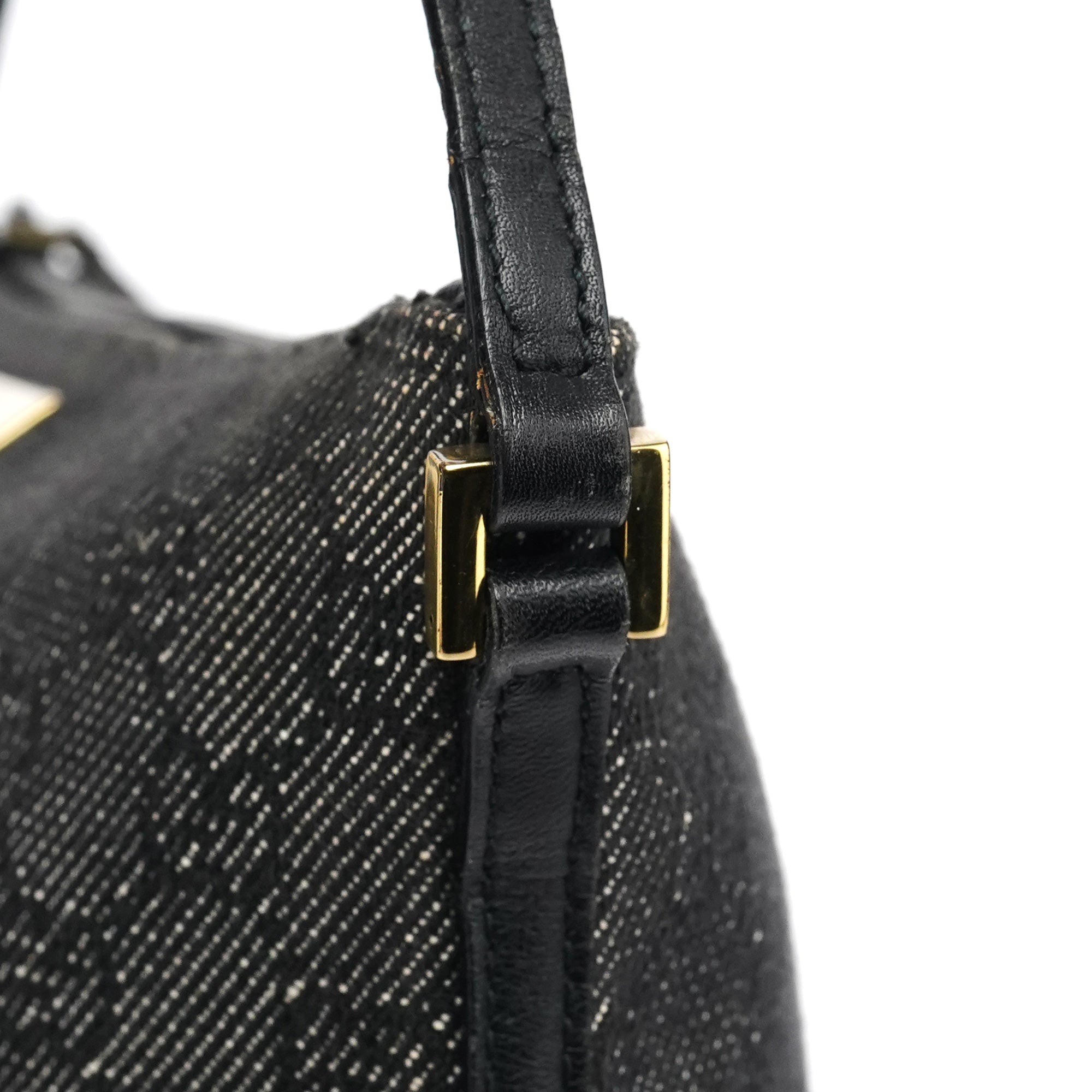 Gucci 07198 Anthracite Denim GG Boat Pochette
