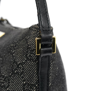 Gucci 07198 Anthracite Denim GG Boat Pochette