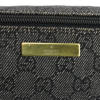 Gucci 07198 Anthracite Denim GG Boat Pochette
