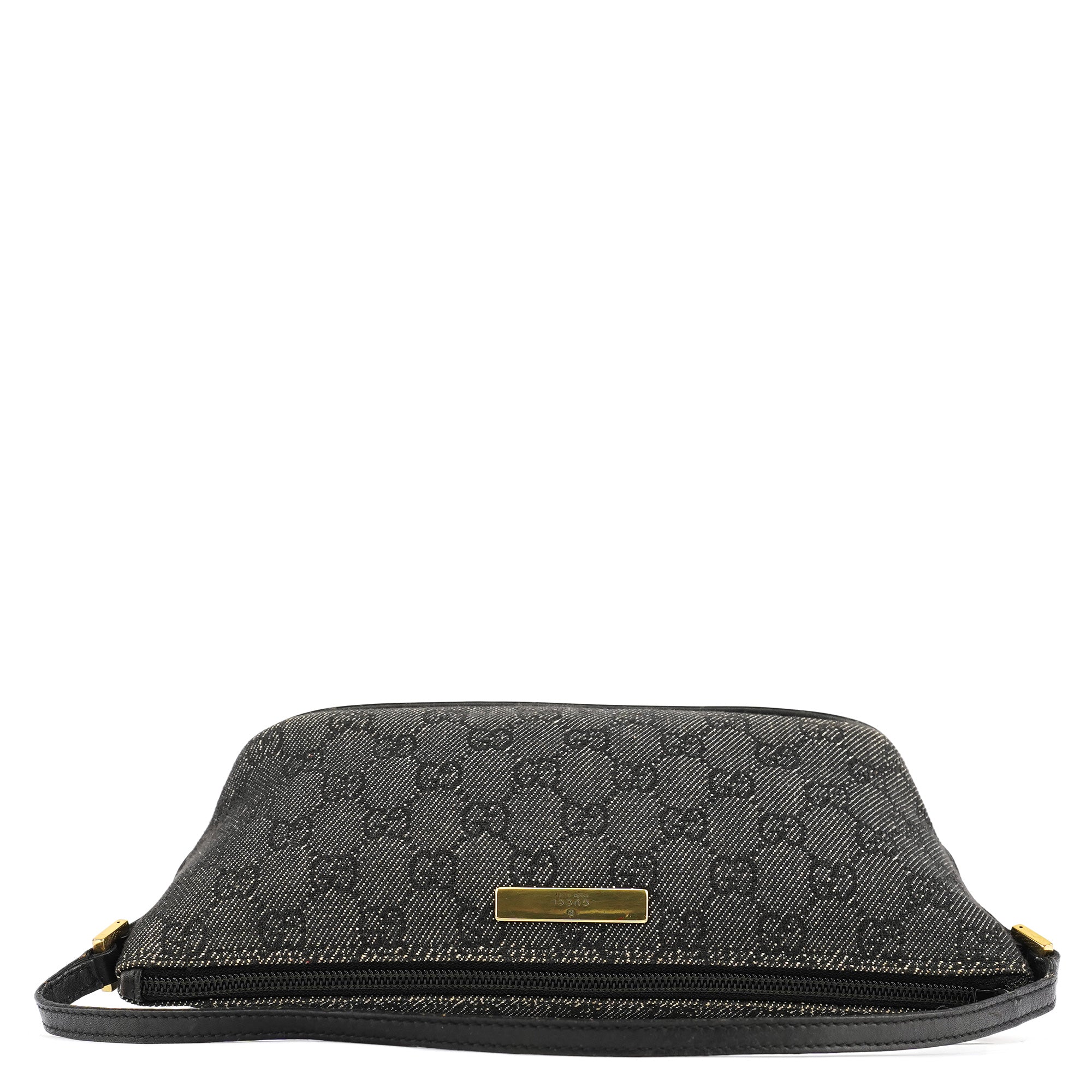 Gucci 07198 Anthracite Denim GG Boat Pochette